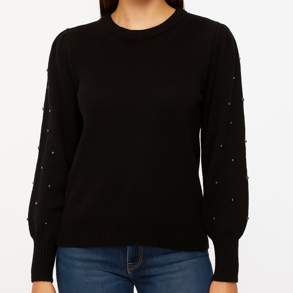 Liz Claiborne sweater with pearl details, L - Picture 1 of 9